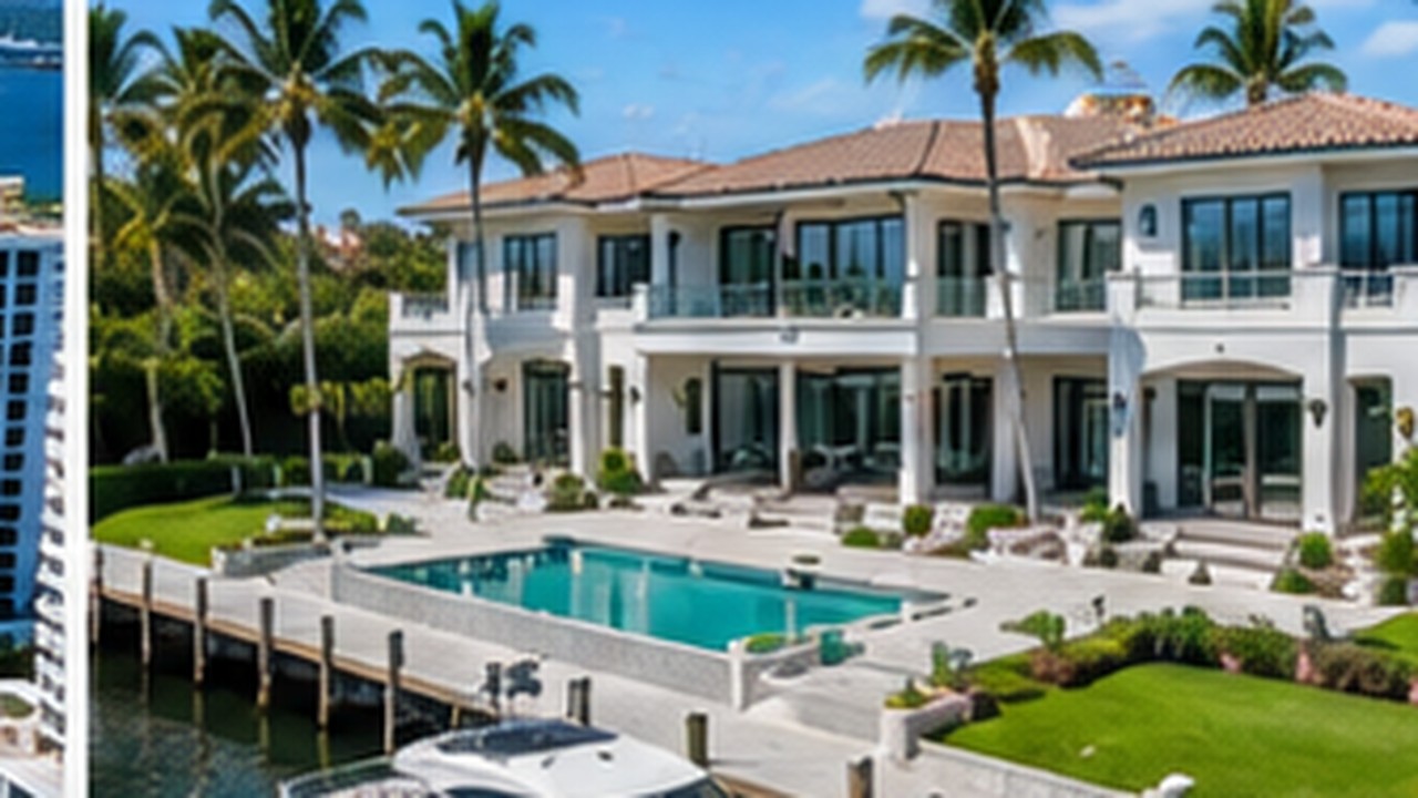 Waterfront estate in South Florida